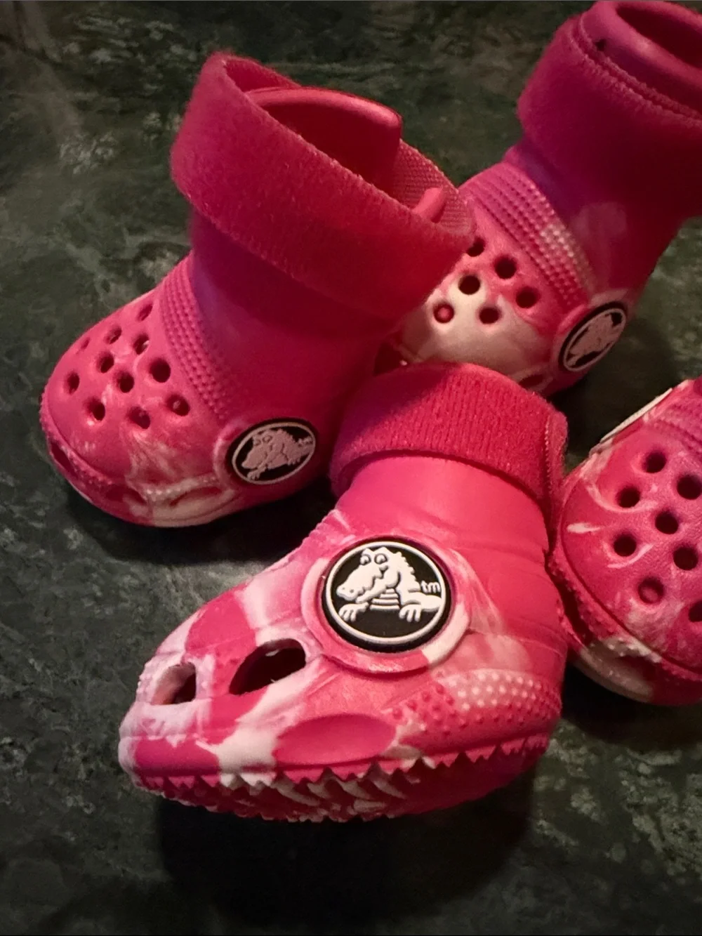 DOG CROCS pink Dragon fruit Bark Box Exclusive, Size Small